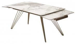 Стол ACERRA NEW 160 GLOSS LUXURY PANDORA SOLID CERAMIC/ каркас цвета шампань, ®DISAUR в Ялуторовске - yalutorovsk.ok-mebel.com | фото 6