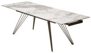 Стол ACERRA NEW 160 GLOSS LUXURY PANDORA SOLID CERAMIC/ каркас цвета шампань, ®DISAUR в Ялуторовске - yalutorovsk.ok-mebel.com | фото 7