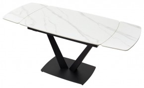 Стол ALATRI 120 MATT WHITE MARBLE SOLID CERAMIC / BLACK, ®DISAUR в Ялуторовске - yalutorovsk.ok-mebel.com | фото 4