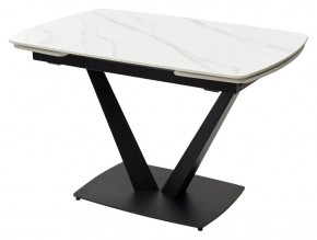 Стол ALATRI 120 MATT WHITE MARBLE SOLID CERAMIC / BLACK, ®DISAUR в Ялуторовске - yalutorovsk.ok-mebel.com | фото 7