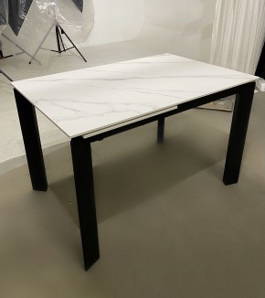 Стол CORNER 120 MATT WHITE MARBLE SOLID CERAMIC / BLACK, ®DISAUR в Ялуторовске - yalutorovsk.ok-mebel.com | фото 2