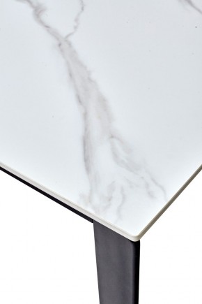 Стол CORNER 120 MATT WHITE MARBLE SOLID CERAMIC / BLACK, ®DISAUR в Ялуторовске - yalutorovsk.ok-mebel.com | фото 3