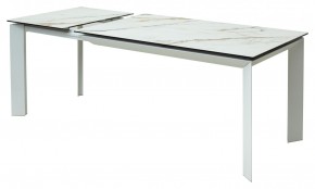 Стол CREMONA 160 KL-188 Контрастный мрамор / белый каркас, ®DISAUR в Ялуторовске - yalutorovsk.ok-mebel.com | фото 6