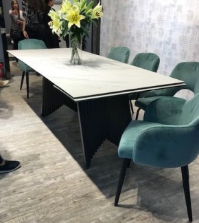 Стол IVAR 180 MARBLES KL-99 Белый мрамор, итальянская керамика/серый, ®DISAUR в Ялуторовске - yalutorovsk.ok-mebel.com | фото 6
