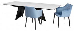 Стол IVAR 180 MARBLES KL-99 Белый мрамор, итальянская керамика/серый, ®DISAUR в Ялуторовске - yalutorovsk.ok-mebel.com | фото 7
