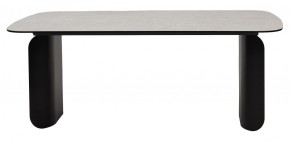 Стол NORD 200 TL-102 Бежевый мрамор, испанская керамика / черный каркас, ®DISAUR в Ялуторовске - yalutorovsk.ok-mebel.com | фото 4