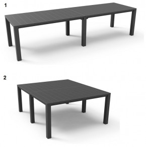 Стол раскладной Джули (Julie Double table 2 configurations) Графит в Ялуторовске - yalutorovsk.ok-mebel.com | фото 1