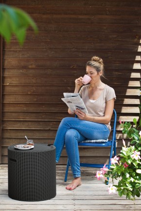 Столик-холодильник Кул-Стул (Cool stool) графит в Ялуторовске - yalutorovsk.ok-mebel.com | фото