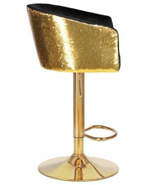 Стул барный DOBRIN DARCY GOLD SHINY, черный велюр с золотыми пайетками в Ялуторовске - yalutorovsk.ok-mebel.com | фото 3