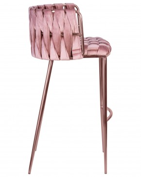 Стул барный DOBRIN EMMA ROSE GOLD, розовый велюр (VF-10) в Ялуторовске - yalutorovsk.ok-mebel.com | фото 3