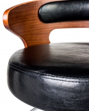 Стул барный DOBRIN FRED BLACK, коричневое дерево, чёрный в Ялуторовске - yalutorovsk.ok-mebel.com | фото 6