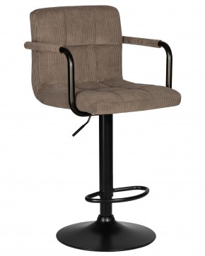 Стул барный DOBRIN KRUGER ARM BLACK, какао вельвет (LAR-E2041-05) в Ялуторовске - yalutorovsk.ok-mebel.com | фото