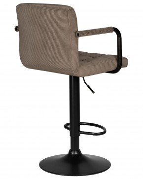 Стул барный DOBRIN KRUGER ARM BLACK, какао вельвет (LAR-E2041-05) в Ялуторовске - yalutorovsk.ok-mebel.com | фото 4