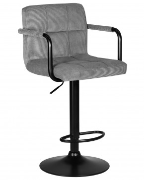 Стул барный DOBRIN KRUGER ARM BLACK, серый вельвет (LAR-E2041-25) в Ялуторовске - yalutorovsk.ok-mebel.com | фото