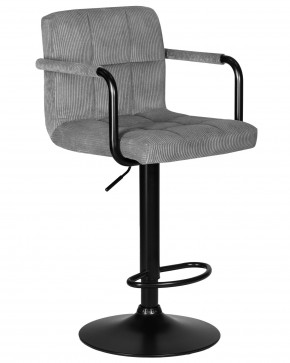 Стул барный DOBRIN KRUGER ARM BLACK, серый вельвет (LAR-E2041-25) в Ялуторовске - yalutorovsk.ok-mebel.com | фото 2