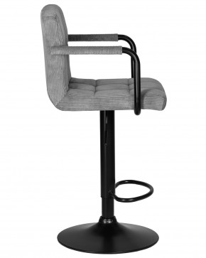 Стул барный DOBRIN KRUGER ARM BLACK, серый вельвет (LAR-E2041-25) в Ялуторовске - yalutorovsk.ok-mebel.com | фото 3