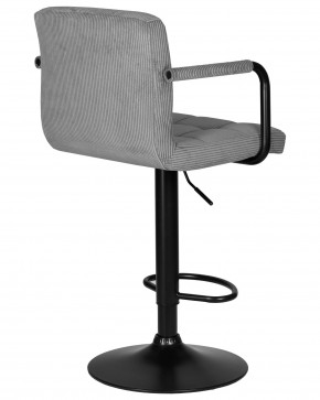 Стул барный DOBRIN KRUGER ARM BLACK, серый вельвет (LAR-E2041-25) в Ялуторовске - yalutorovsk.ok-mebel.com | фото 4