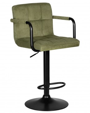 Стул барный DOBRIN KRUGER ARM BLACK, зеленый вельвет (LAR-E2041-7) в Ялуторовске - yalutorovsk.ok-mebel.com | фото