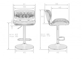 Стул барный DOBRIN MORGAN, цвет черный глянец PU ABD 002 в Ялуторовске - yalutorovsk.ok-mebel.com | фото 11