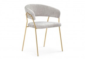 Стул на металлокаркасе Kamelia 1 light gray fabric / gold в Ялуторовске - yalutorovsk.ok-mebel.com | фото