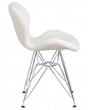 Стул обеденный DOBRIN BUTTERFLY CHROME, ножки хром, цвет белый в Ялуторовске - yalutorovsk.ok-mebel.com | фото 3