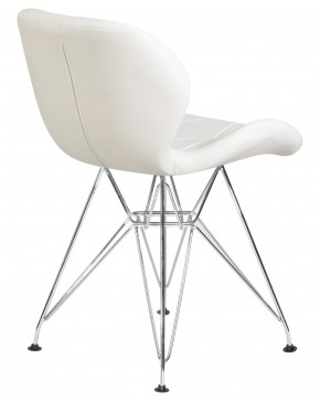Стул обеденный DOBRIN BUTTERFLY CHROME, ножки хром, цвет белый в Ялуторовске - yalutorovsk.ok-mebel.com | фото 4