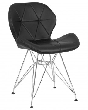 Стул обеденный DOBRIN BUTTERFLY CHROME, ножки хром, цвет чёрный в Ялуторовске - yalutorovsk.ok-mebel.com | фото