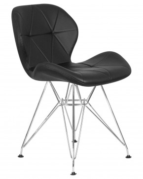 Стул обеденный DOBRIN BUTTERFLY CHROME, ножки хром, цвет чёрный в Ялуторовске - yalutorovsk.ok-mebel.com | фото 2