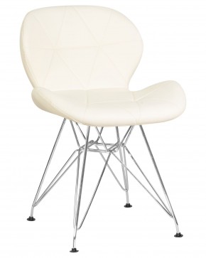 Стул обеденный DOBRIN BUTTERFLY CHROME, ножки хром, цвет кремовый в Ялуторовске - yalutorovsk.ok-mebel.com | фото