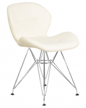Стул обеденный DOBRIN BUTTERFLY CHROME, ножки хром, цвет кремовый в Ялуторовске - yalutorovsk.ok-mebel.com | фото 2