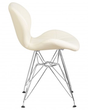 Стул обеденный DOBRIN BUTTERFLY CHROME, ножки хром, цвет кремовый в Ялуторовске - yalutorovsk.ok-mebel.com | фото 3