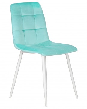 Стул обеденный DOBRIN CHILLY, Мятный Holland 50, основание белое в Ялуторовске - yalutorovsk.ok-mebel.com | фото 2