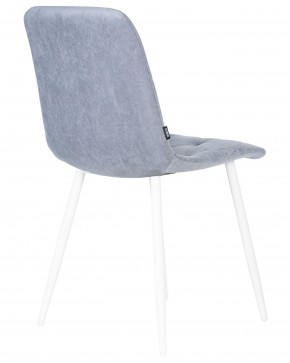 Стул обеденный DOBRIN CHILLY ROMBO, Серо-голубой Simple 26, основание белый в Ялуторовске - yalutorovsk.ok-mebel.com | фото 4