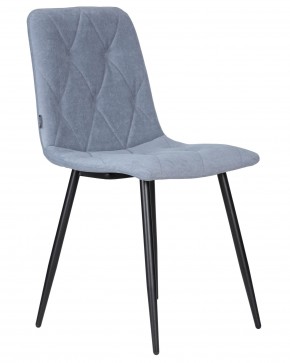 Стул обеденный DOBRIN CHILLY ROMBO, Серо-голубой Simple 26, основание черное в Ялуторовске - yalutorovsk.ok-mebel.com | фото 2