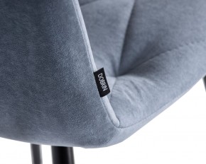 Стул обеденный DOBRIN CHILLY ROMBO, Серо-голубой Simple 26, основание черное в Ялуторовске - yalutorovsk.ok-mebel.com | фото 7