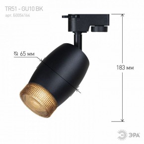 Светильник на штанге Эра  TR51 - GU10 BK в Ялуторовске - yalutorovsk.ok-mebel.com | фото 4