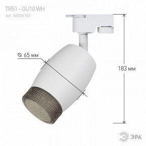 Светильник на штанге Эра  TR51 - GU10 WH в Ялуторовске - yalutorovsk.ok-mebel.com | фото 4