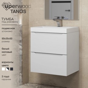 Тумба под раковину Uperwood Tanos 50 см, подвесная, белая матовая в Ялуторовске - yalutorovsk.ok-mebel.com | фото 6