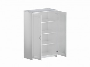 Тумба СИРИУС двухдверная высокая, цвет белый в Ялуторовске - yalutorovsk.ok-mebel.com | фото 3