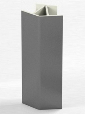 Угловое соединение для цоколя 135 гр. h100 мм (Алюминий, Белый, Черный, Сонома) в Ялуторовске - yalutorovsk.ok-mebel.com | фото 1