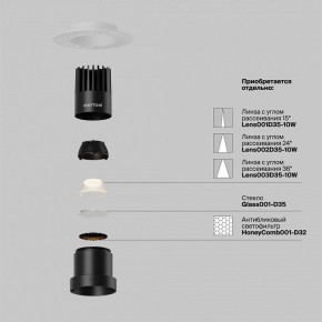 Встраиваемый светильник Maytoni Dip DL120-10W-2.7K-TRS-B в Ялуторовске - yalutorovsk.ok-mebel.com | фото 3