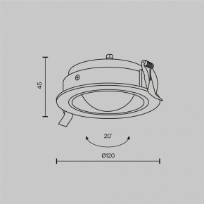 Встраиваемый светильник Maytoni Lens DL105-12W3K-B в Ялуторовске - yalutorovsk.ok-mebel.com | фото 9