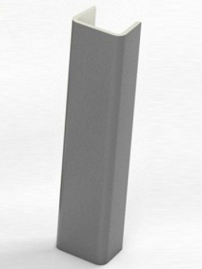 Торцевая заглушка для цоколя h150 мм Цвет Алюминий (Алюминий, Белый, Черный, Сонома) в Ялуторовске - yalutorovsk.ok-mebel.com | фото
