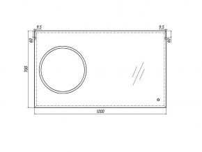 Зеркало Eclipse 120 black с подсветкой Sansa (SE1033Z) в Ялуторовске - yalutorovsk.ok-mebel.com | фото 8